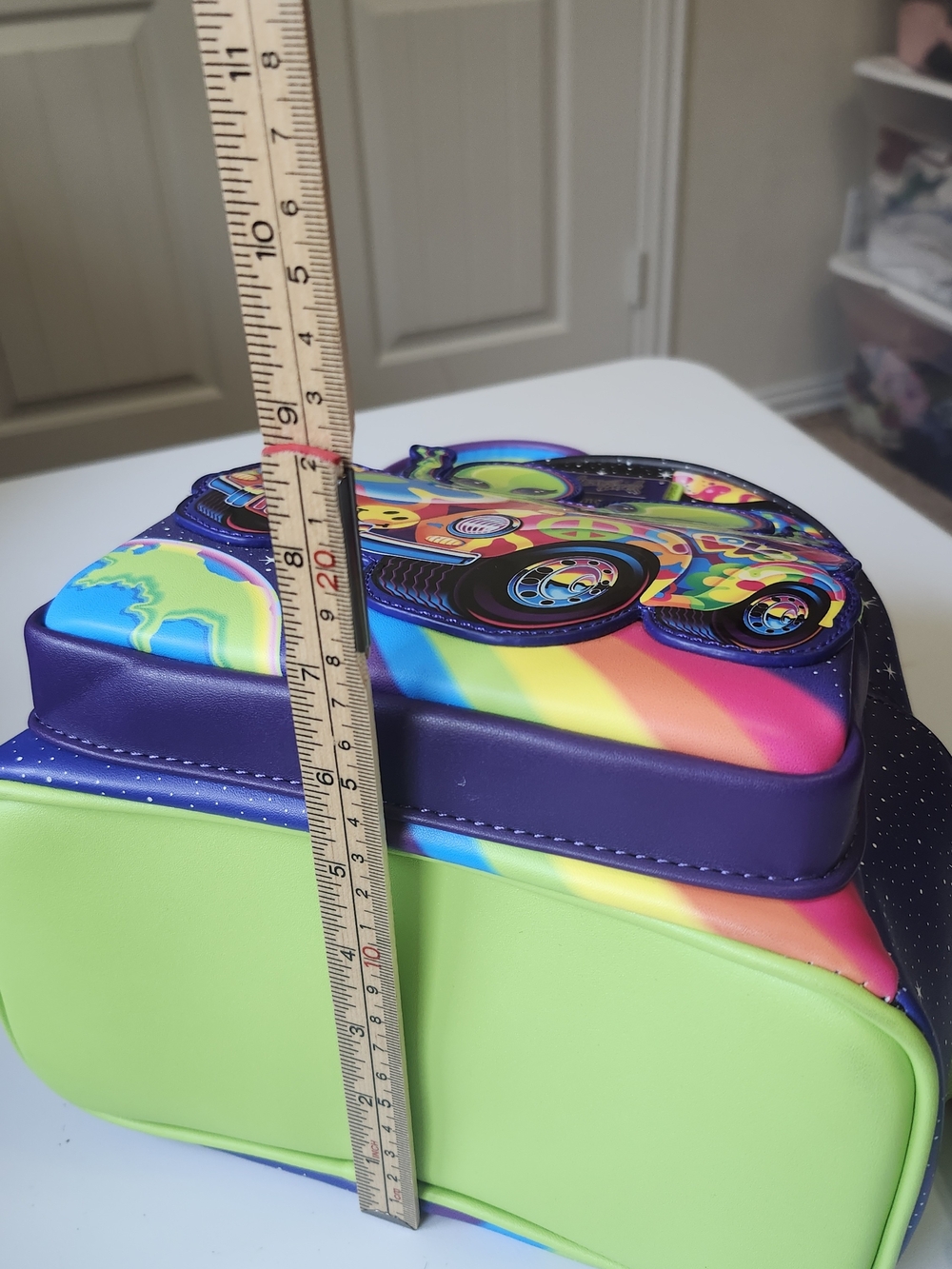 RARE NWT Zoomer & Zorbit Lounge fly Lisa Frank Alien VW Bug Rainbow Backpack - Picture 4 of 5